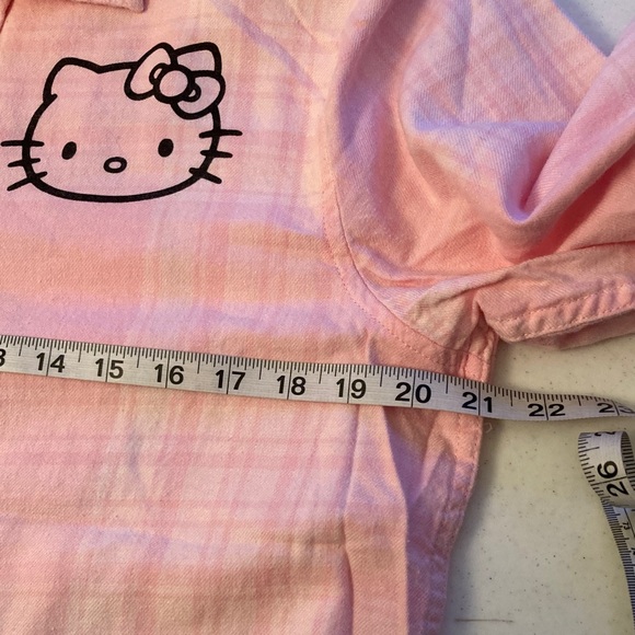 Hello Kitty Pink Light Flannel Boyfriend Button Up - Picture 5 of 6